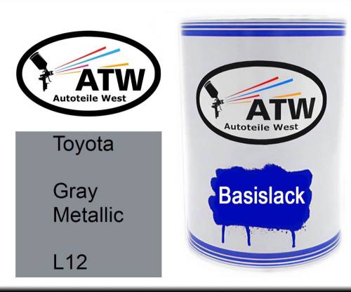 Toyota, Gray Metallic, L12: 500ml Lackdose, von ATW Autoteile West.